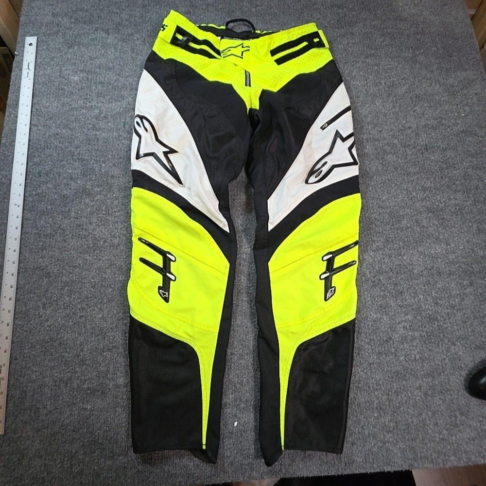 Alpinestars Pants Mens 32 Medium Yellow Black Motocross MX Riding Off Road